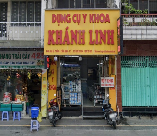 Cửa hàng dụng cụ y khoa Khánh Linh phường Tân Định