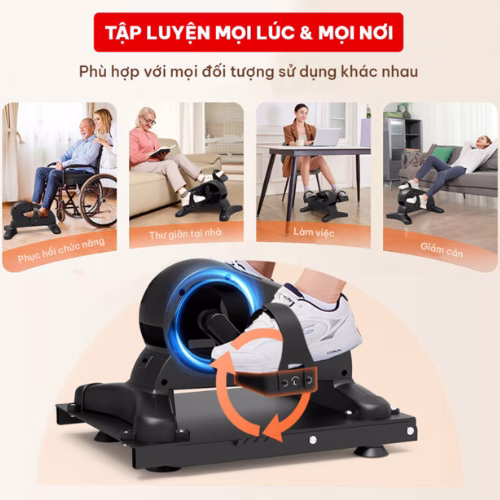 Xe đạp tập luyện, phục hồi chức năng trợ lực điện GoodFit GF008MB 4 Bàn đạp thể thao GoodFit GF008MB