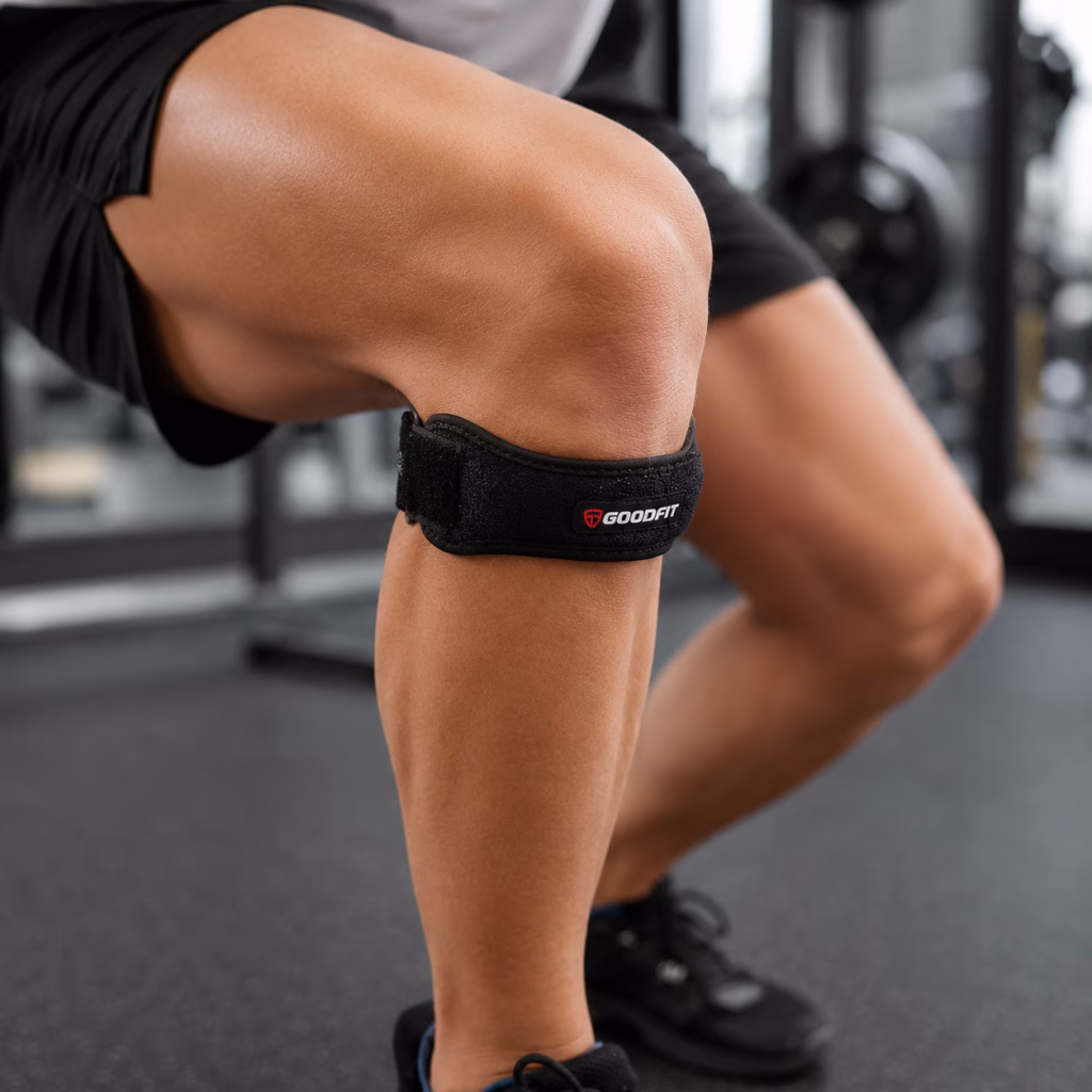 Bó gối, đai bảo vệ gối GoodFit GF516K 7 Thiết kế đai đeo dưới bánh chè