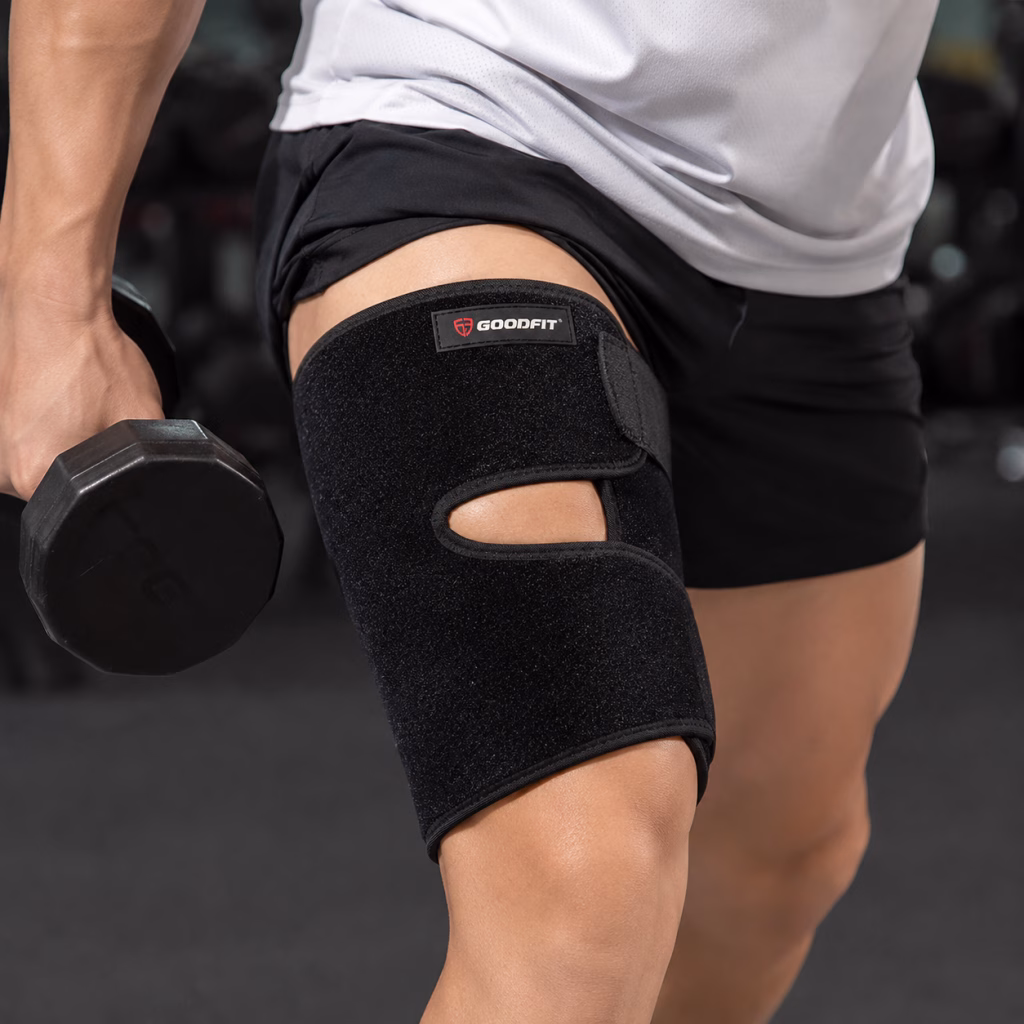 Đai bảo vệ đùi GoodFit GF502T 5 Thiết kế mở 1 mảnh, dễ quấn
