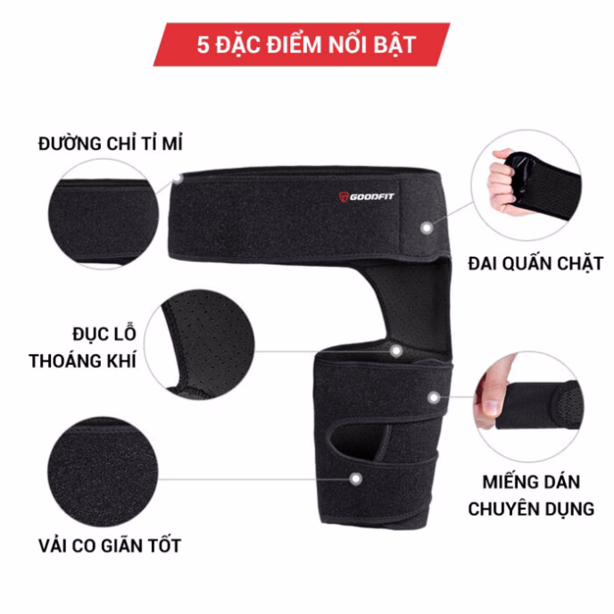 Đai bảo vệ đùi GoodFit GF501T 2 Đai bảo vệ đùi GoodFit GF501T