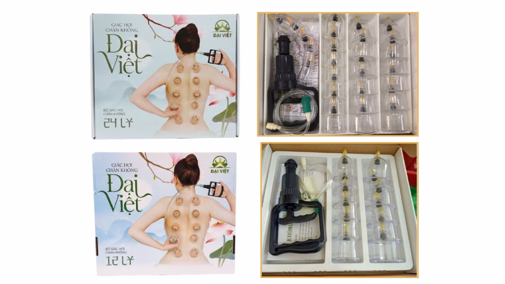 Bộ Giác Hơi Đại Việt 12 Ly và 24 Ly 9 Thiết kế bộ giác hơi Đại Việt