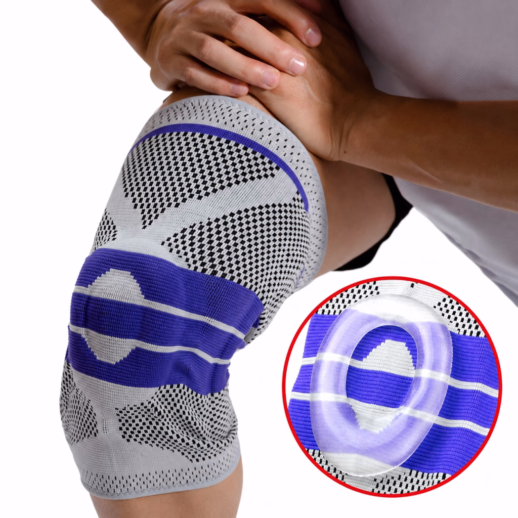 Bó Gối Bóng Đá Giá Sỉ TPHCM 6 Bó gối bóng đá dạng ống có đệm silicone và thanh lò xo