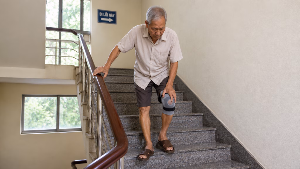 Bó Gối Trợ Lực Dành Cho Người Cao Tuổi 3 Tăng cảm giác chắc chắn khi đi bộ, leo cầu thang nhẹ