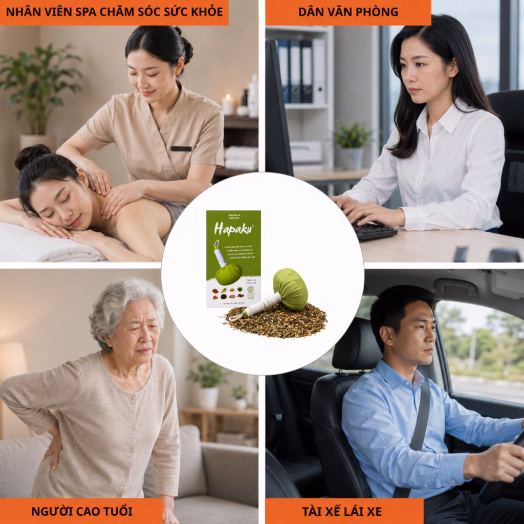 Công dụng bóng mát xa thảo dược Hapaku