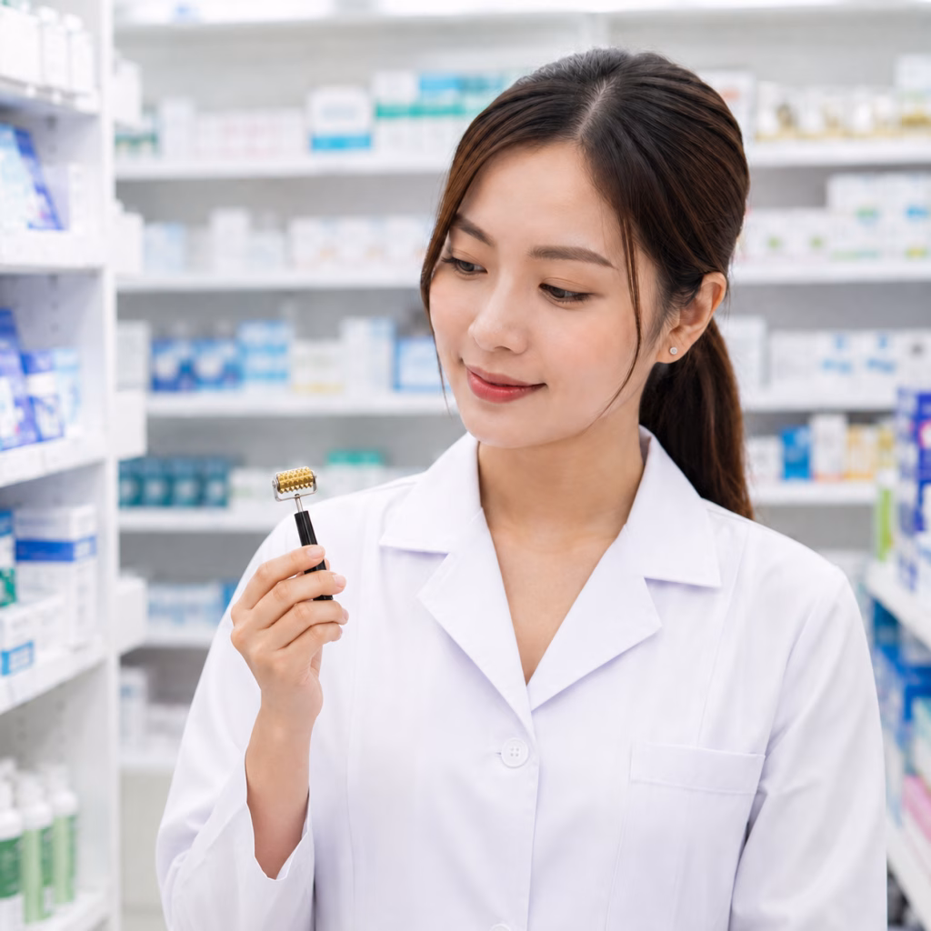 DC18 - Lăn Đồng Đinh Gai (Đinh + Đồng) 5 Dành cho nhà thuốc và cửa hàng dụng cụ y khoa