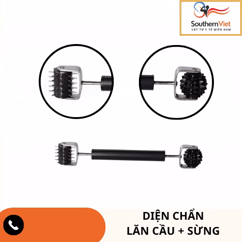 DC39 - Lăn Cầu + Sừng Diện Chẩn | Dụng Cụ 2 Đầu 2 Lăn Cầu + Sừng Diện Chẩn DC39