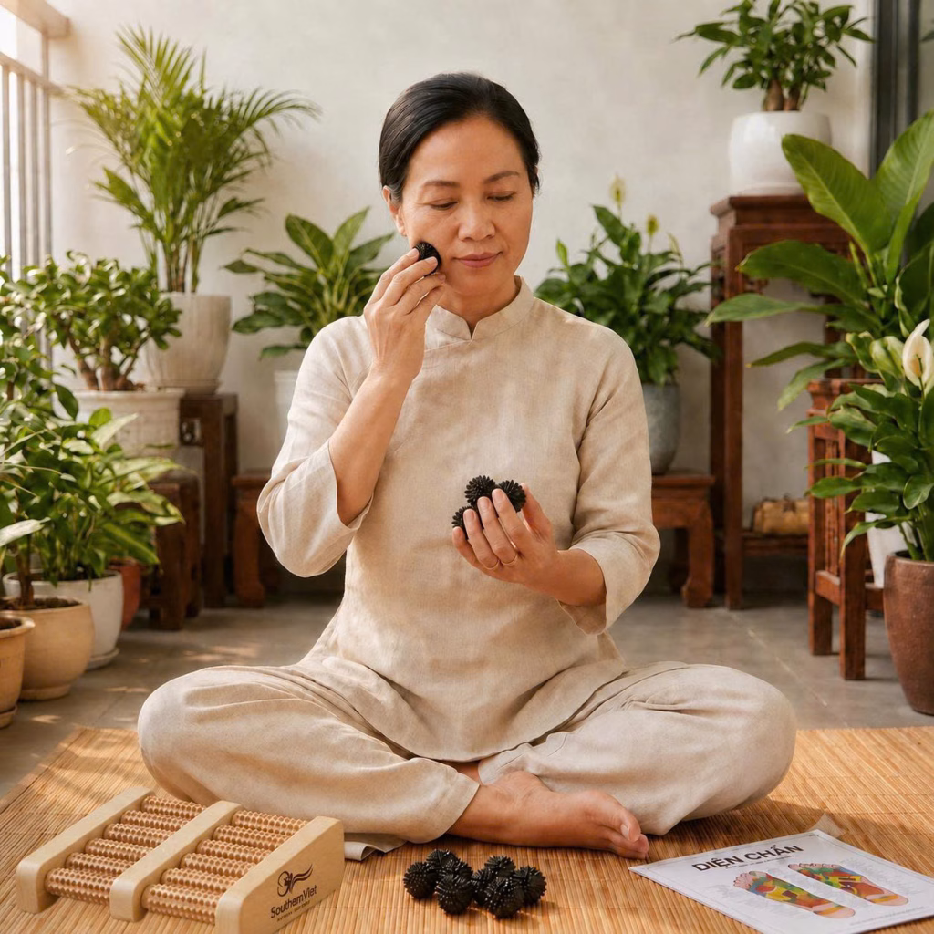 Quả Cầu Gai Sừng Diện Chẩn DC01 Hỗ Trợ Massage, Lưu Thông Khí Huyết 3 Cách massage hiệu quả