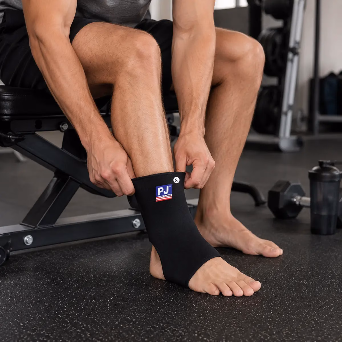 Băng Bảo Vệ Cổ Chân Loại Dán PJ 704 7 Thao tác tự đeo và điều chỉnh băng bảo vệ cổ chân PJ 704