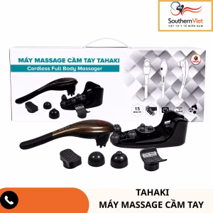 Máy massage cầm tay TAHAKI đầy đủ bộ sản phẩm
