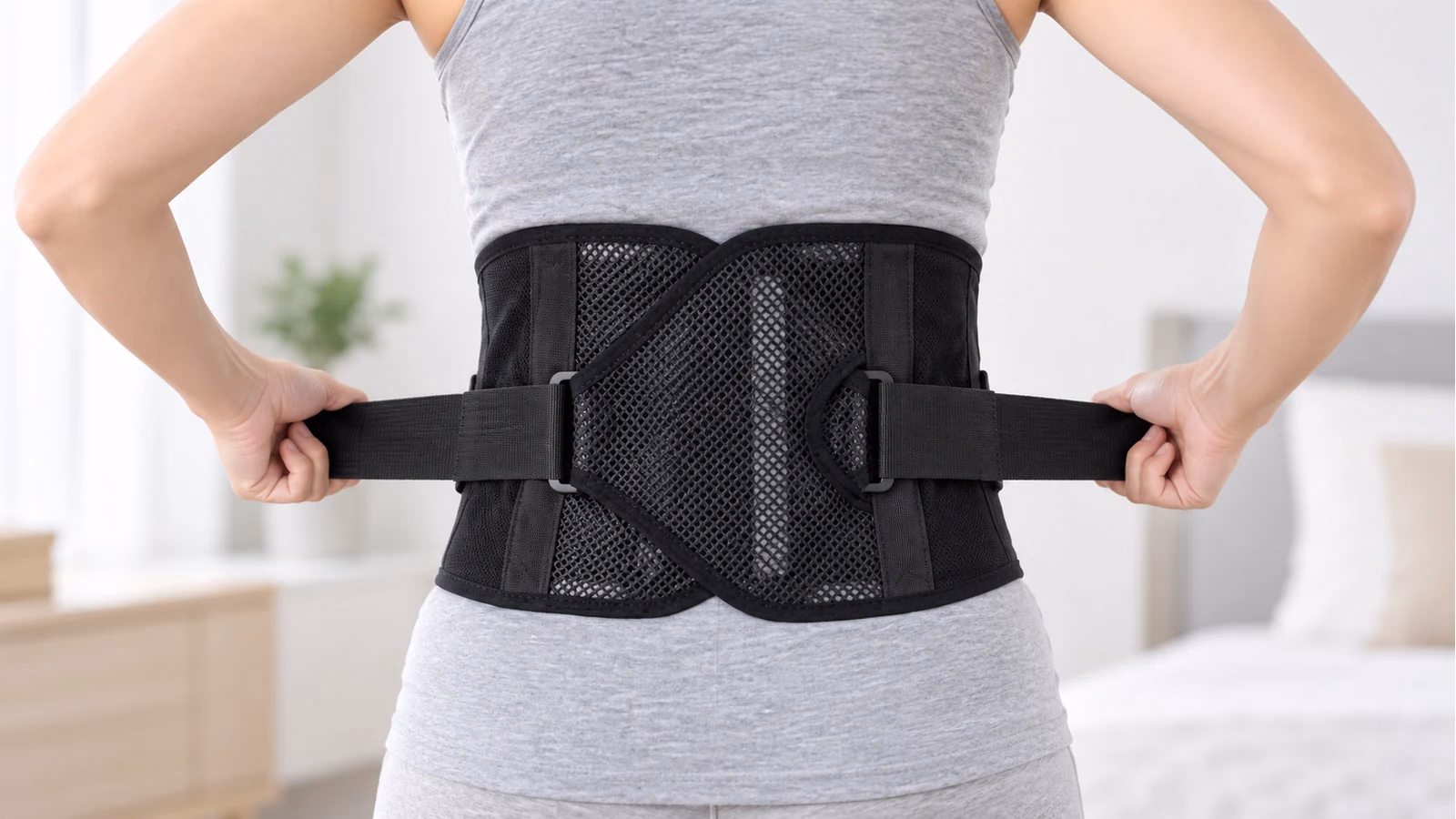 Đai Cột Sống Lưng SonYoung 5 Người dùng điều chỉnh hai dây siết đai lưng SonYoung