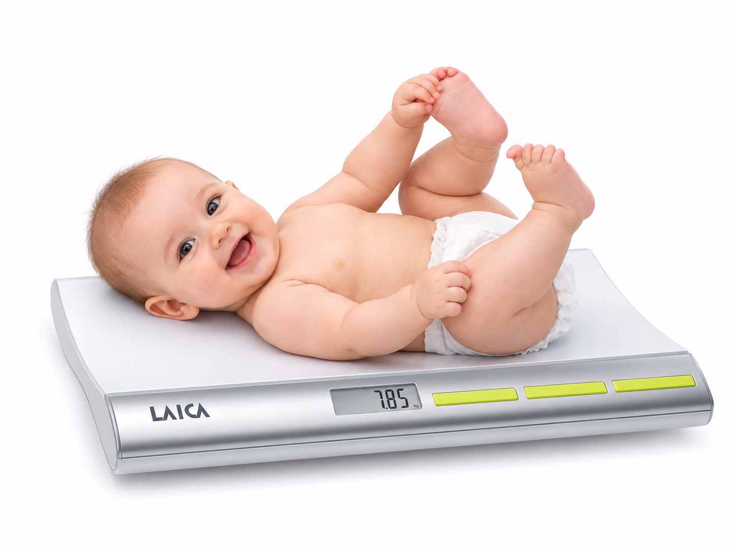 Cân trẻ sơ sinh điện tử LAICA PS3001 5 Trẻ sơ sinh nằm trên cân LAICA PS3001