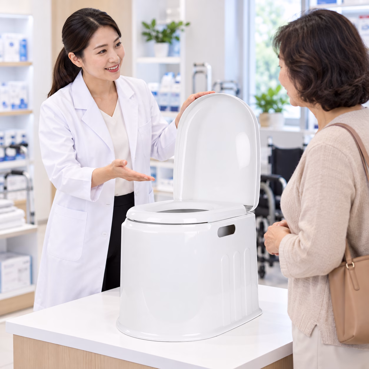 Bồn cầu nhựa vệ sinh di động - VN 4 Cận cảnh bồn cầu nhựa vệ sinh di động - VN