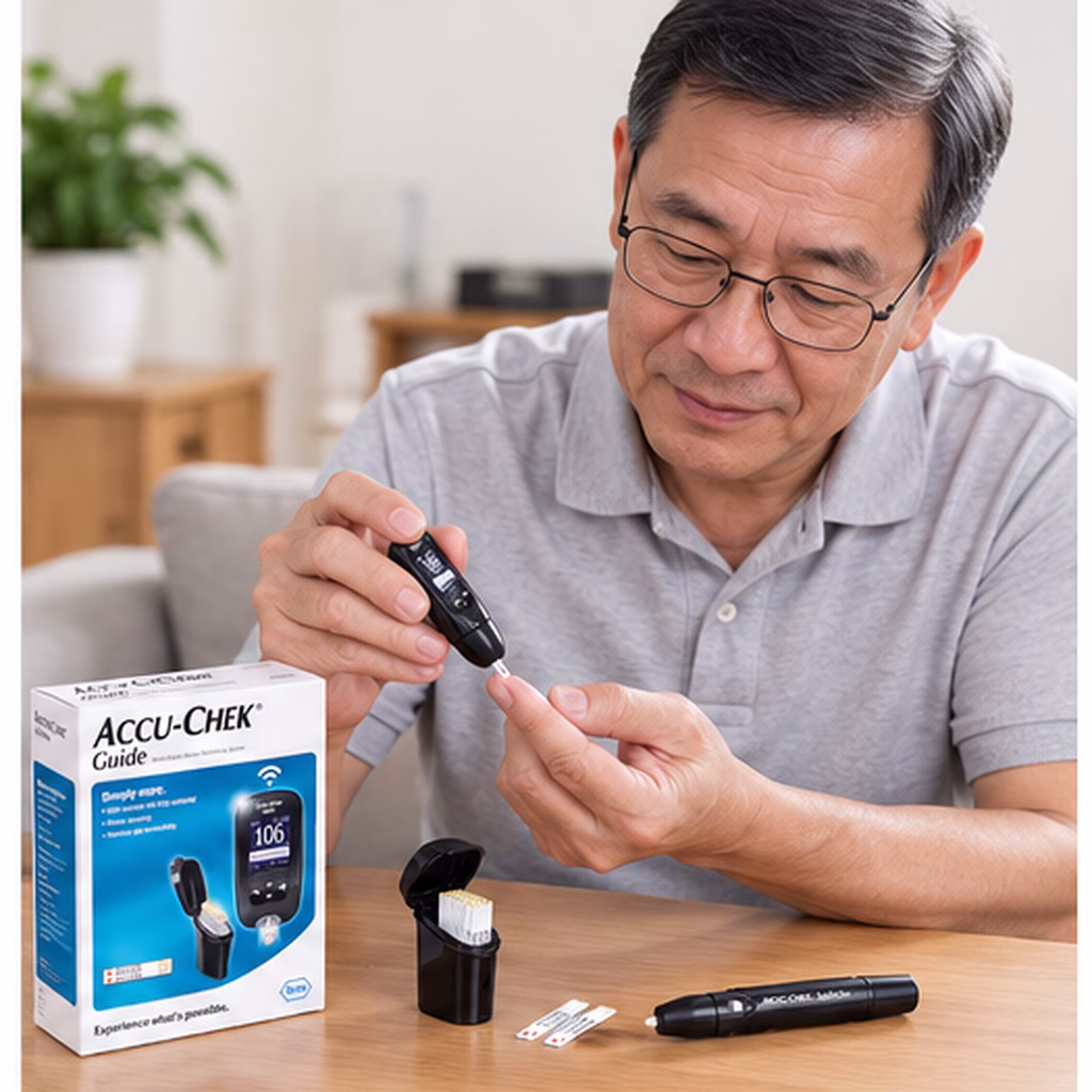 Máy đo đường huyết Accu-Chek Guide 5 accu chek guide anh 3