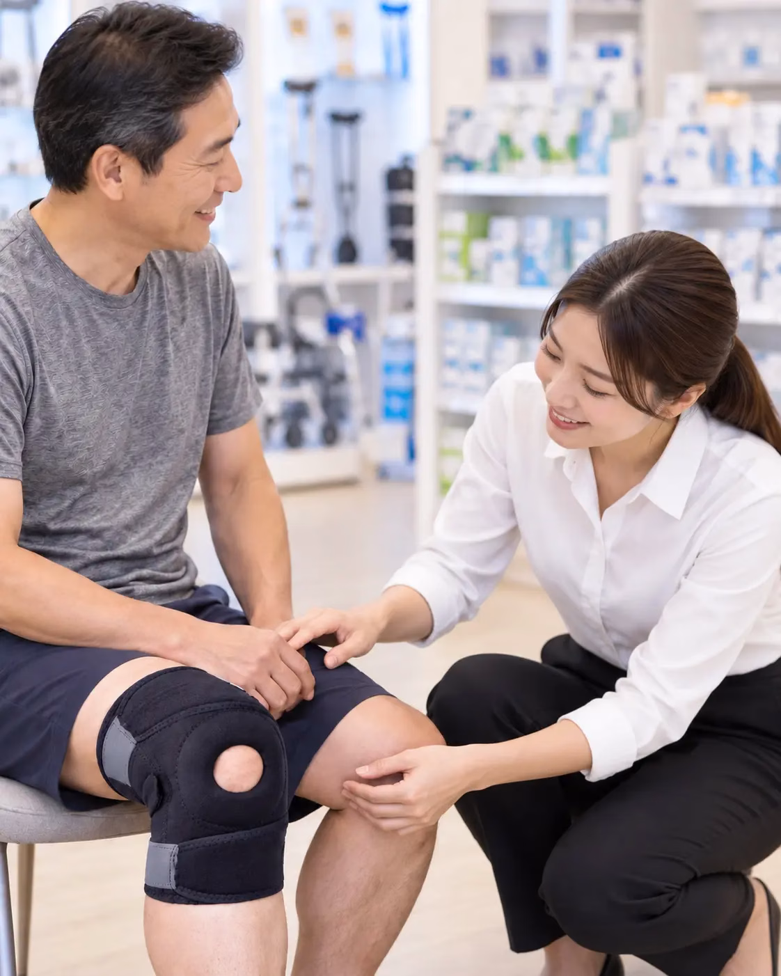 Bó Gối Lỗ L1 TY Sport 6 Nhân viên tư vấn Bó Gối Lỗ L1 TY Sport cho khách hàng