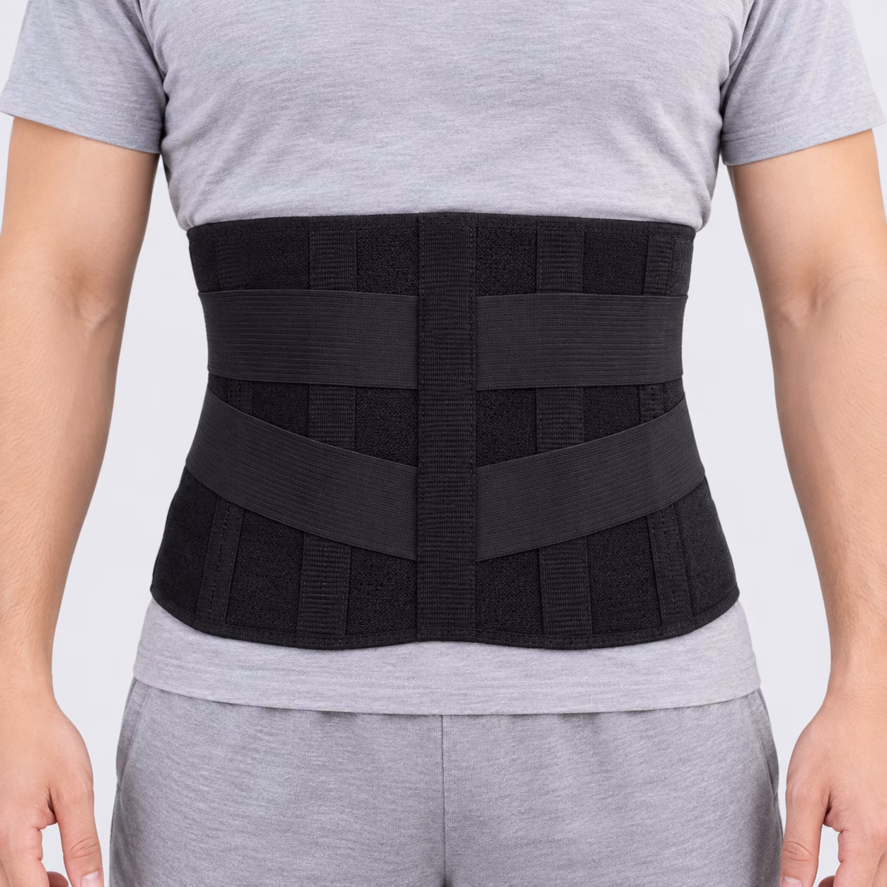Đai cột sống L1 TY Sport 4 Cận cảnh người dùng đeo đai cột sống L1 TY Sport
