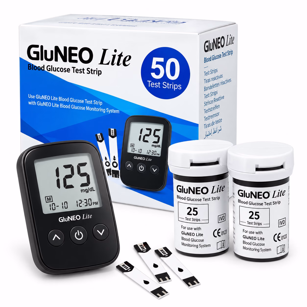 Que thử đường huyết GluNeo Lite 4 Que thử đường huyết GluNeo Lite 50 que