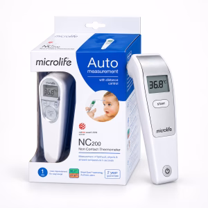 Nhiệt kế hồng ngoại Microlife NC200 và hộp sản phẩm